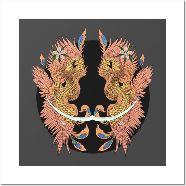 Twin Phoenix Wall Art by Gekko and the Samurai 